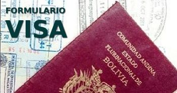 Formulario de solicitud de Visa para viajar a Bolivia