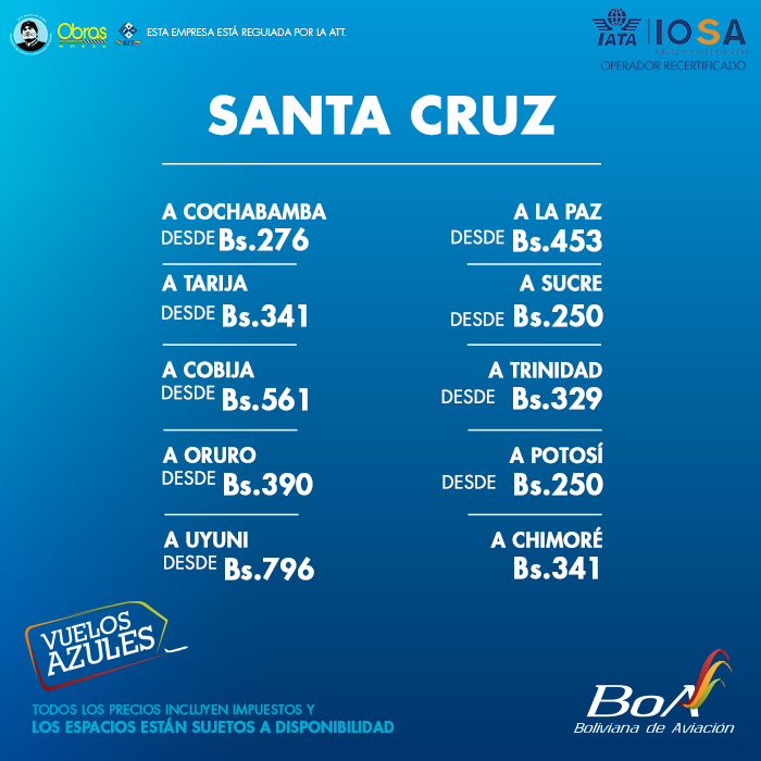 Pasajes De España A Bolivia En Boa